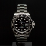 Rolex Stainless Steel 40mm GMT Master II Ceramic Bezel Men's Wristwatch