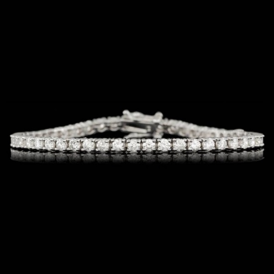 14k White Gold 4.80ct Diamond Bracelet