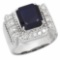 14K Gold 5.53ct Sapphire 1.06ct Diamond Ring