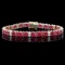 14k Yellow Gold 18ct Ruby 1.15ct Diamond Bracelet