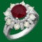 14k Gold 3.02ct Ruby 1.85ct Diamond Ring