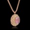 14K Rose Gold, 17.80cts Kunzite, 11.65cts Diamond Necklace