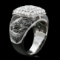 14k White Gold 2.00ct Diamond Mens Ring