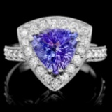 14k Gold 2.40ct Tanzanite 1.00ct Diamond Ring