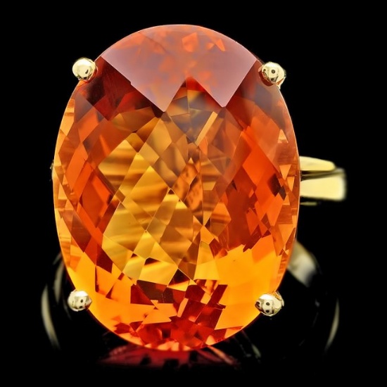 14k Yellow Gold 22.00ct Citrine Ring