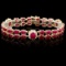 14k Yellow Gold 26ct Ruby 1.25ct Diamond Bracelet