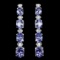 14k Gold 9.00ct Tanzanite 0.50ct Diamond Earrings