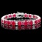 14k Gold 24.8ct Ruby 1.25ct Diamond Bracelet