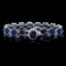 14k Gold 49.5ct Sapphire 0.65ct Diamond Bracelet