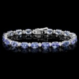 14k 14.00ct Tanzanite 0.90ct Diamond Bracelet