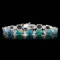 18k Gold 17.50ct Opal 1.10ct Diamond Bracelet