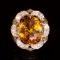 14K Gold 11.45ct Citrine 0.80ct Diamond Ring