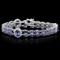 14k Gold 22ct Tanzanite 1.50ct Diamond Bracelet