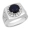 14K Gold 4.68ct Sapphire 0.64ct Diamond Ring