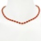 14K Gold 26.32ct Coral 1.79ct Diamond Necklace