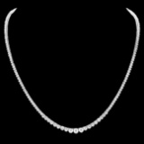 18k White Gold 7.80ct Diamond Necklace