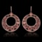 14K Rose Gold, 9.50cts Ruby & 7.87cts Diamond Earrings