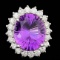 14k Gold 5.00ct Amethyst 1.00ct Diamond Ring