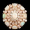 14k Rose Gold 3.00ct Opal 2.15ct Diamond Ring