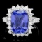 14k Gold 5.00ct Tanzanite 1.20ct Diamond Ring