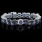 14k Gold 30ct Sapphire 1.20ct Diamond Bracelet