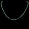 14K Gold 21.88ct Emerald 0.95ct Diamond Necklace