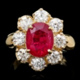 14k Yellow Gold 4.50ct Ruby 2.20ct Diamond Ring