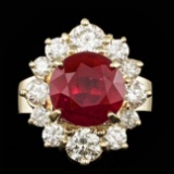 14k Yellow Gold 5.50ct Ruby 1.85ct Diamond Ring