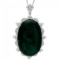 18k 332.00ct Tourmaline 6.40ct Diamond Pendant