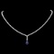 18k Gold 1.50ct Sapphire 3.50ct Diamond Necklace