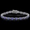 14K Gold 9.34ct Tanzanite 0.40ct Diamond Bracelet