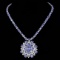 14k 53.00ct Tanzanite 5.20ct Diamond Necklace