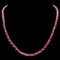 14k Gold 25.00ct Ruby 1.20ct Diamond Necklace