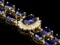 14k Gold 22ct Sapphire 1.50ct Diamond Bracelet