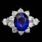 14k Gold 3.00ct Tanzanite 2.50ct Diamond Ring