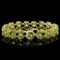 14k Gold 45ct Peridot 0.50ct Diamond Bracelet