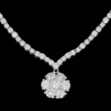 18k White Gold 11.2ct Diamond Necklace