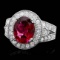 14k Gold 3.20ct Tourmaline 1.35ct Diamond Ring