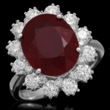 14K Gold 6.20ct Ruby 1.46ct Diamond Ring