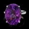 14k White Gold 15.00ct Amethyst Ring