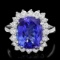 14k Gold 6.00ct Tanzanite 0.90ct Diamond Ring