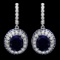 14k Gold 14.7ct Sapphire 1ct Diamond Earrings