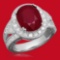 14K Gold 6.96ct Ruby 1.20ct Diamond Ring