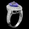 14k Gold 2.80ct Tanzanite 1.10ct Diamond Ring