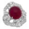 14K Gold 14.84ct Ruby 1.12ct Diamond Ring