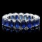 14k White Gold 10.00ct Sapphire Ring