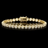 18k Yellow Gold 7.60ct Diamond Bracelet