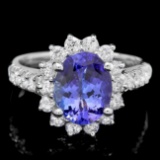 18k Gold 2.00ct Tanzanite 0.80ct Diamond Ring