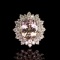 14K Gold 5.14ct Morganite 2.17ct Diamond Ring