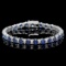 14k Gold 14ct Sapphire 1.80ct Diamond Bracelet